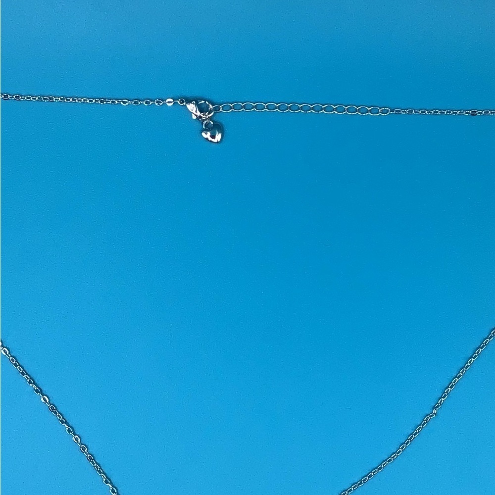 New White Gold Plated Arrow Necklace - Picture 2 of 4